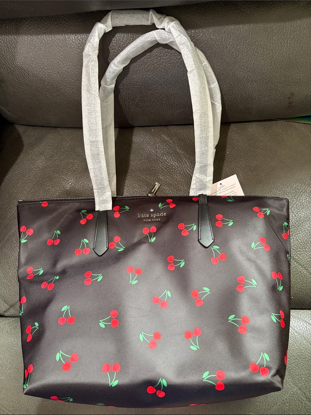 Kate spade cherry nylon tote bag the little belt